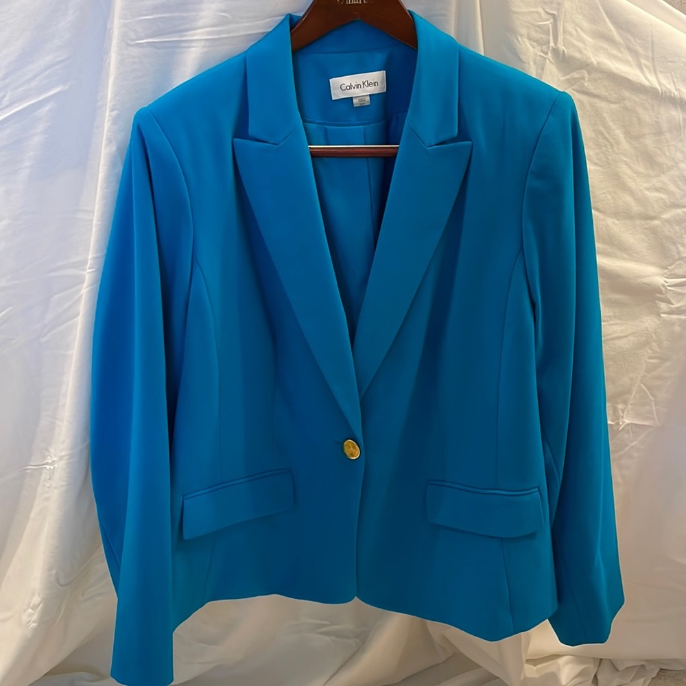 Calvin Klein turquoise blazer size 20W